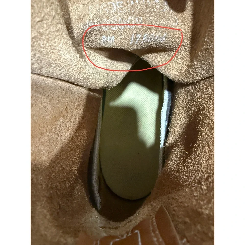 LL Bean Boots 8 Inch Duck Boots Tan Brown Leather Waterproof Mens 8 M 175017